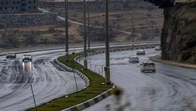 صورة الأمطار ترسم لوحة ربانية جميلة في الباحة