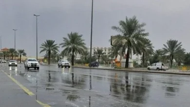 صورة إنذار أحمر.. الدفاع المدني يحذر 4 مناطق من سقوط أمطار غزيرة