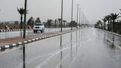 صورة أمطار غزيرة على منطقة نجران