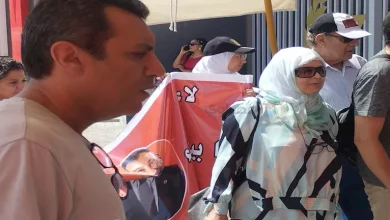 صورة لا يا بيبو لا.. لافتات لمحمود الخطيب في الجمعية العمومية للأهلي (صور)