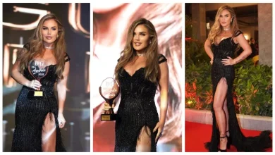 صورة فستان أسود مزين بالريش.. نيكول سابا تتألق في حفل ديرجيست وتوجه رسالة