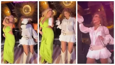 صورة بفستان قصير وشفاف.. ميريام فارس ترقص في حفلها بالساحل الشمالي