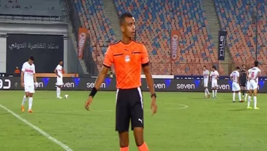 صورة بالصور.. لحظة إصابة حكم مباراة الزمالك والجونة
