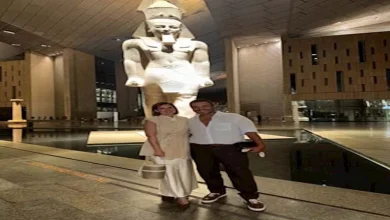صورة بالصور| هنا شيحة توثق زيارتها للمتحف الكبير