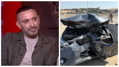 صورة بعد تهشم سيارته.. آخر تطورات الحالة الصحية لـ أحمد السقا