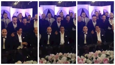 صورة محمد منير يشهد على عقد قران ابنة شقيقته .. صور