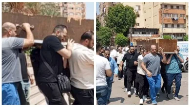 صورة بالصور.. تشييع جنازة الفنان فكري عبد الحميد شبيه عادل إمام