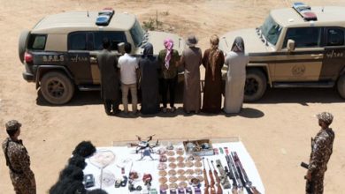 صورة القبض على 7 أشخاص لارتكابهم مخالفة الصيد دون ترخيص في محمية الملك سلمان الملكية