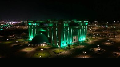 صورة الأخضر يكسو المباني الحكومية بجازان احتفاءً باليوم الوطني الـ95