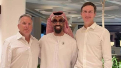 صورة كوشنر وويتكوف يبحثان هدنة غزة مع مستشار الأمن الإماراتي طحنون بن زايد..