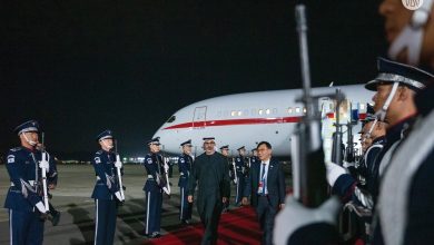 صورة ولي عهد أبوظبي يصل إلى كوريا للمشاركة في أعمال منتدى التعاون الاقتصادي لدول آسيا والمحيط الهادئ