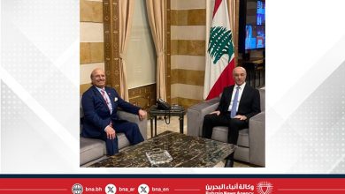 صورة وزير الداخلية والبلديات بالجمهورية اللبنانية يستقبل سفير مملكة البحرين في بيروت والمقيم في دمشق