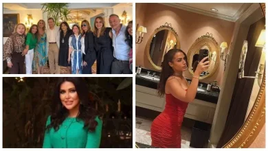 صورة هيفاء وهبي بـ هوت شورت وآية سليم تخطف الأنظار بفستان أحمر.. لقطات لنجو