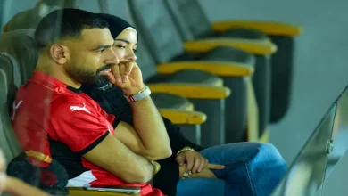 صورة 6 صور لمحمد صلاح وزوجته في مباراة مصر وغينيا بيساو