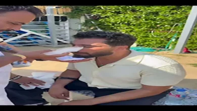 صورة إصابة الفنان معتصم النهار خلال تصوير مشاهده بفيلم “نصيب” بالغردقة