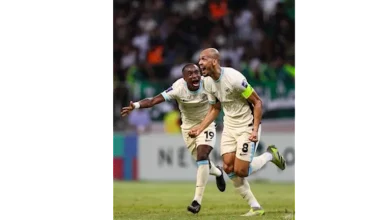 صورة هدف ملغى يثير الجدل في مباراة اتحاد جدة والشرطة العراقي (فيديو)