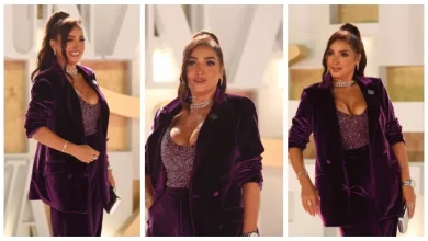 صورة بدلة قطيفة جريئة.. روجينا تتألق في الجونة السينمائي