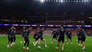 صورة أتلتيكو مدريد يشكو أرسنال قبل مباراة دوري الأبطال بسبب الماء