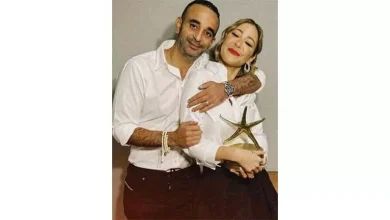 صورة رسائل نجوم الفن لـ منة شلبي وأحمد الجنايني بعد إعلان زواجهما