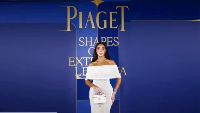 صورة لوجين صلاح تتألق بفستان أبيض ساحر في حفل Piaget بأبو ظبي