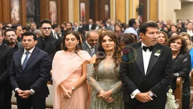 صورة نجوم الفن والإعلام في زفاف نجل هاني رمزي.. ووزير الرياضة والجلاد والمس