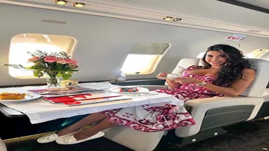صورة ياسمين صبري ومي عمر.. 20 صورة لنجوم الفن داخل طائرات خاصة