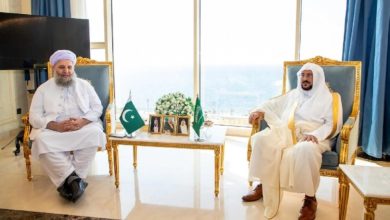 صورة آل الشيخ يبحث خدمة العمل الإسلامي مع عضو مجلس الشيوخ الباكستاني  أخبار السعودية