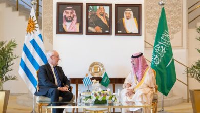 صورة وزير الخارجية ونظيره الأوروغواني يستعرضان العلاقات الثنائية  أخبار السعودية