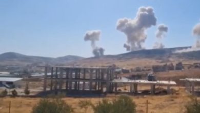 صورة غارات اسرائيلية على مناطق في جنوبي لبنان بزعم أنها مواقع تابعة لـ”حزب الله”