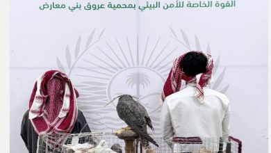 صورة ضبط مواطنين لارتكابهما مخالفة الشروع في الصيد في أماكن محظورة بمحمية عروق بني معارض الطبيعية