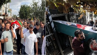 صورة تشييع جثماني شهيدين في طولكرم ورام الله