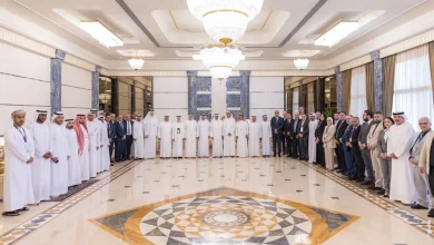صورة حمد الشرقي يستقبل ضيوف المؤتمر الدولي للتعدين في الفجيرة