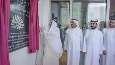 صورة سلطان القاسمي يطلق مركز الشارقة لأبحاث علوم البحار في خورفكان