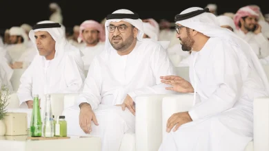 صورة محمد بن حمدان بن زايد يحضر جانباً من مزاينة سويحان