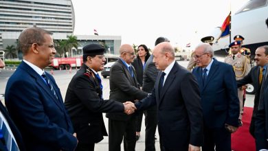 صورة العليمي يصل القاهرة مشاركا في افتتاح المتحف المصري الكبير
