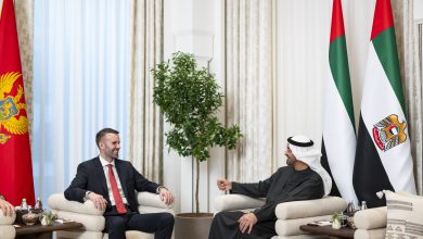 صورة رئيس الدولة ورئيس وزراء مونتينغرو يبحثان علاقات البلدين