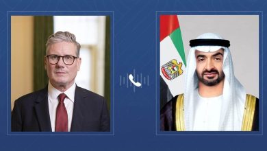 صورة رئيس الدولة يبحث ورئيس الوزراء البريطاني جهود معالجة الأزمة الإنسانية في غزة