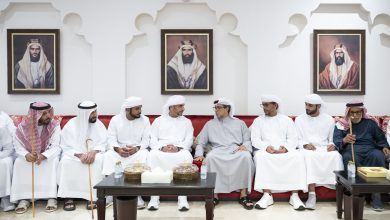 صورة منصور بن زايد يعزي في وفاة معتوق حربي بن ثنيه العامري