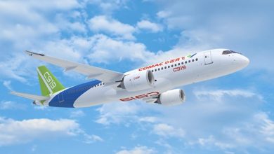 صورة لأول مرة.. الطائرة الصينية C919 في معرض دبي للطيران