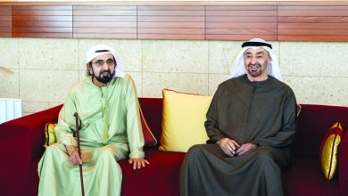 صورة رئيس الدولة يلتقي محمد بن راشد