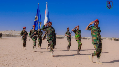 صورة بحضور علم الانفصال وبرعاية محافظ المحافظة.. قوات دفاع شبوة تحتفي بتخرج دفعات قتالة جديدة