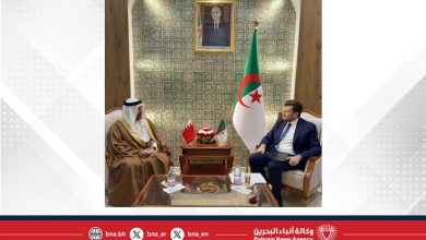 صورة وزير الفلاحة والتنمية الريفية والصيد البحري بالجمهورية الجزائرية يستقبل سفير مملكة البحرين في الجزائر