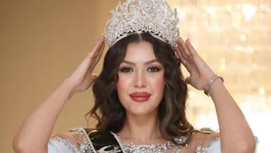 صورة عارضة أزياء وجمالها ساحر.. تتويج يسرا بلقب ملكة جمال العرب للقارات 202