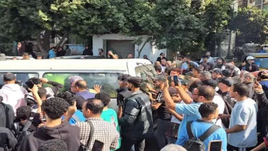 صورة فقدت الوعي.. زوجة إسماعيل الليثي تسقط في جنازته (صور)