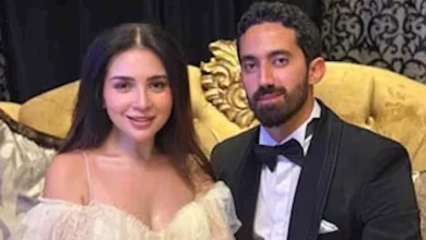 صورة أحمد تيمور يرد على تهنئة تامر حسني بعد عقد قرانه على مي عز الدين