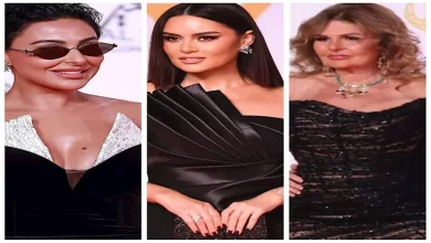 صورة نرمين الفقي جذابة.. 20 صورة للنجمات باللون الأسود في افتتاح مهرجان الق