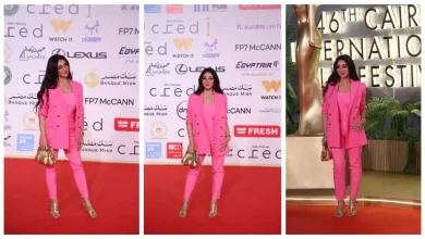 صورة “بدلة بينك”.. سامية طرابلسي تتألق في مهرجان القاهرة السينمائي