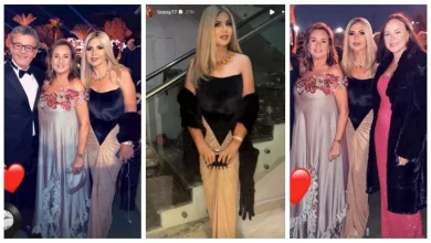صورة بالصور- بوسي شلبي بفستان أنيق في حفل زفاف ابنة عمرو عرفة