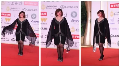 صورة إلهام شاهين تخطف الأنظار بإطلالة جريئة في مهرجان القاهرة السينمائي