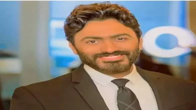 صورة هكذا هنأ تامر حسني حاتم صلاح بحفل زفافه